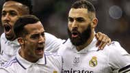 Karim Benzema Real Madrid Valencia celebrate 2022-23