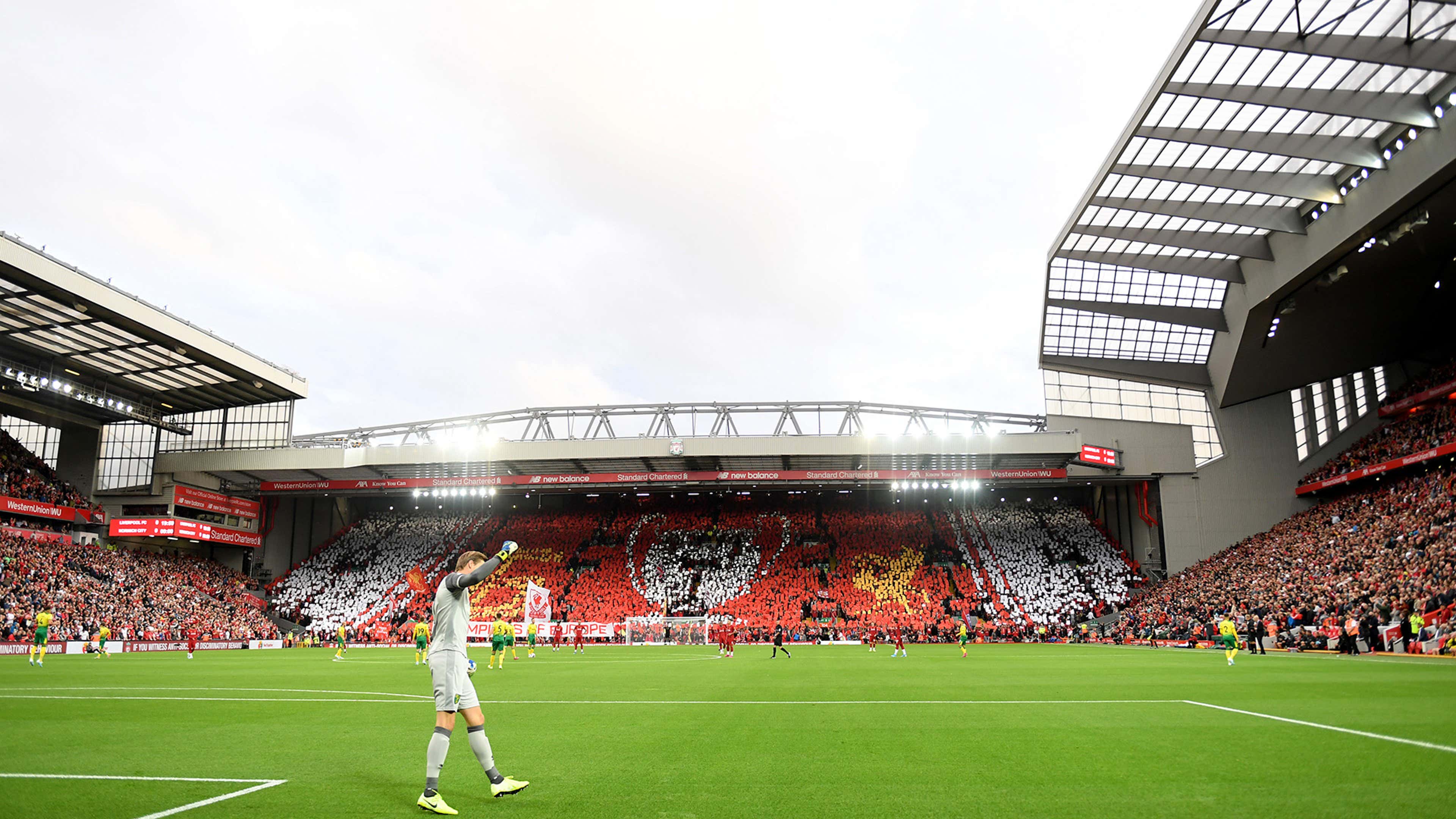 Anfield Liverpool tifo general view