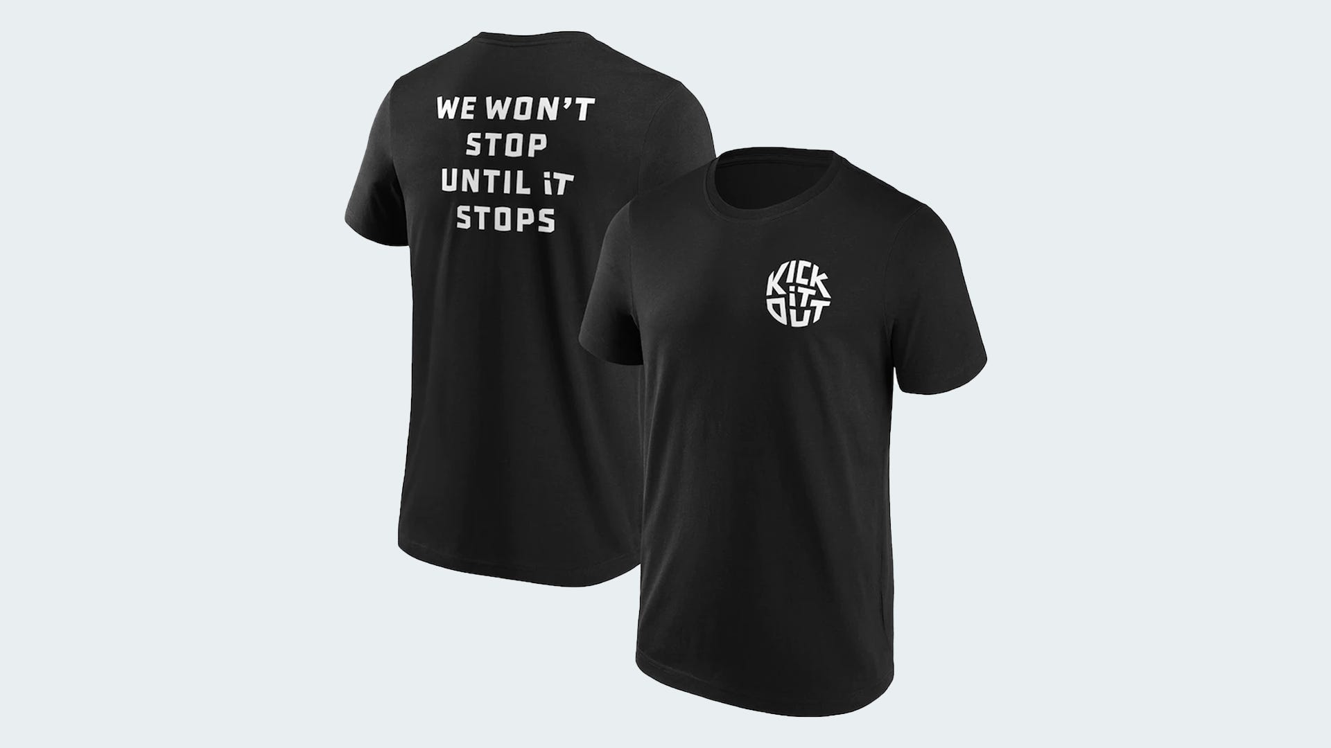 Kick It Out Slogan Graphic T-Shirt 