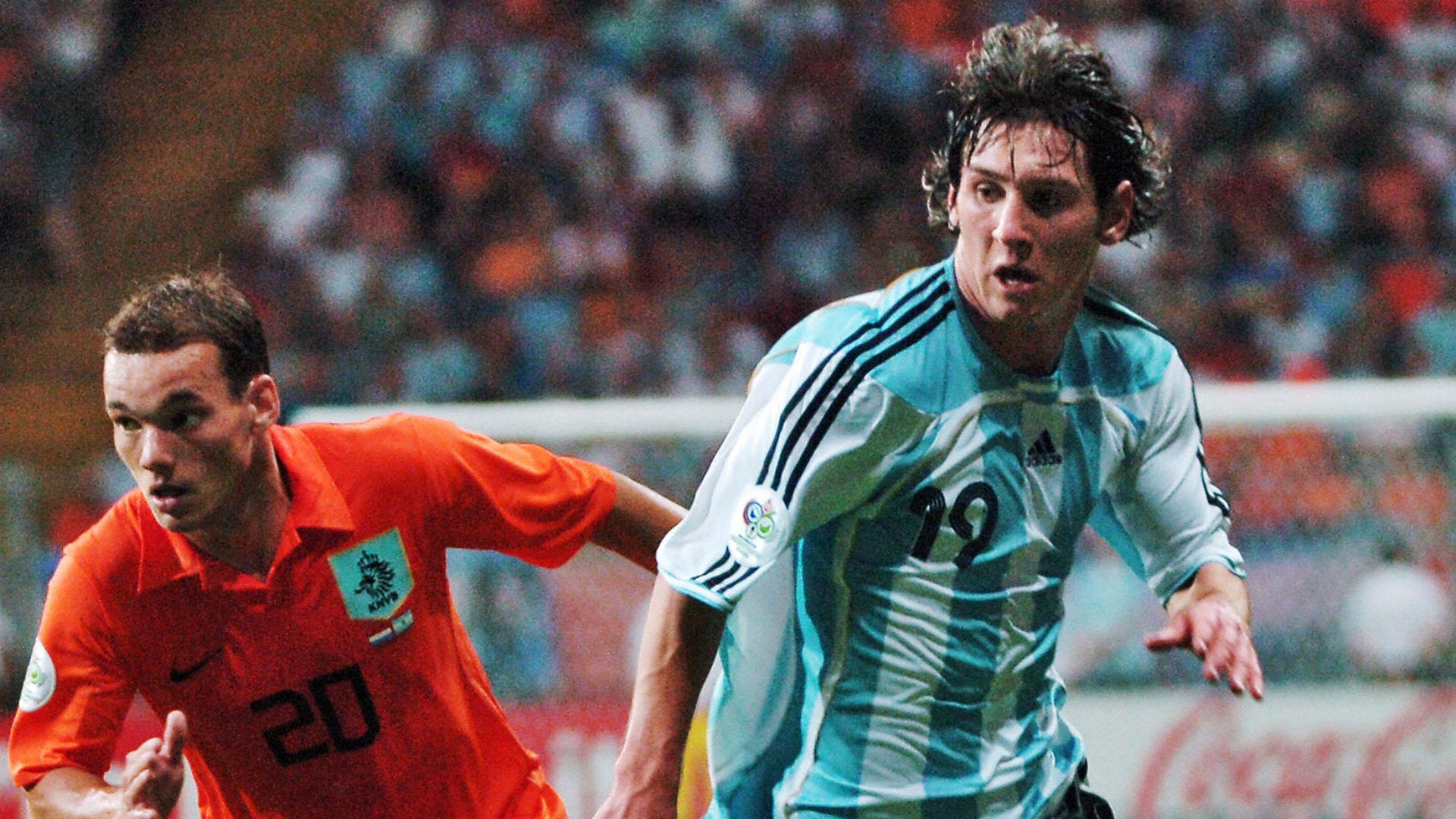 Wesley Sneijder Lionel Messi Netherlands Argentina World Cup 2006