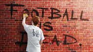 'Football is dead' graffiti GFX