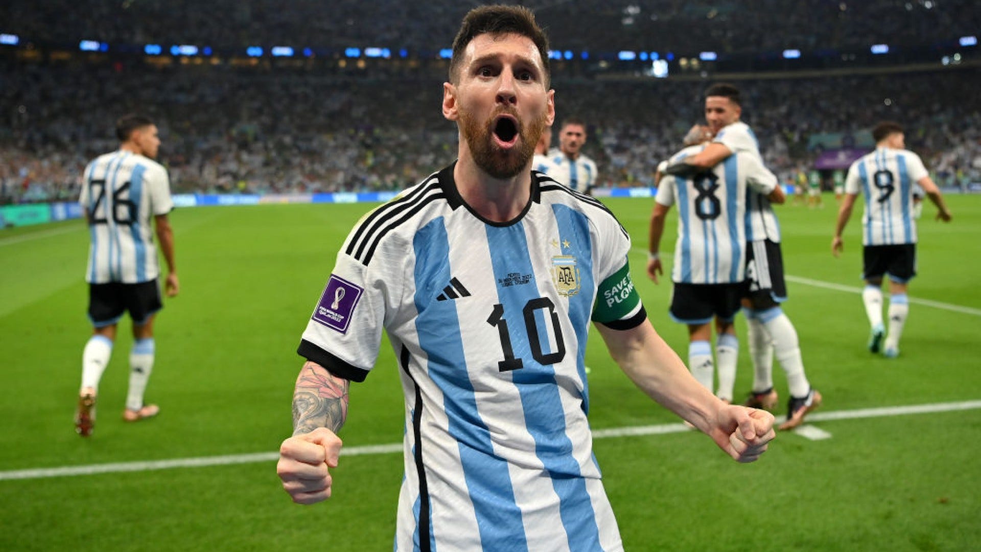 Lionel Messi Argentina festejo Qatar 2022