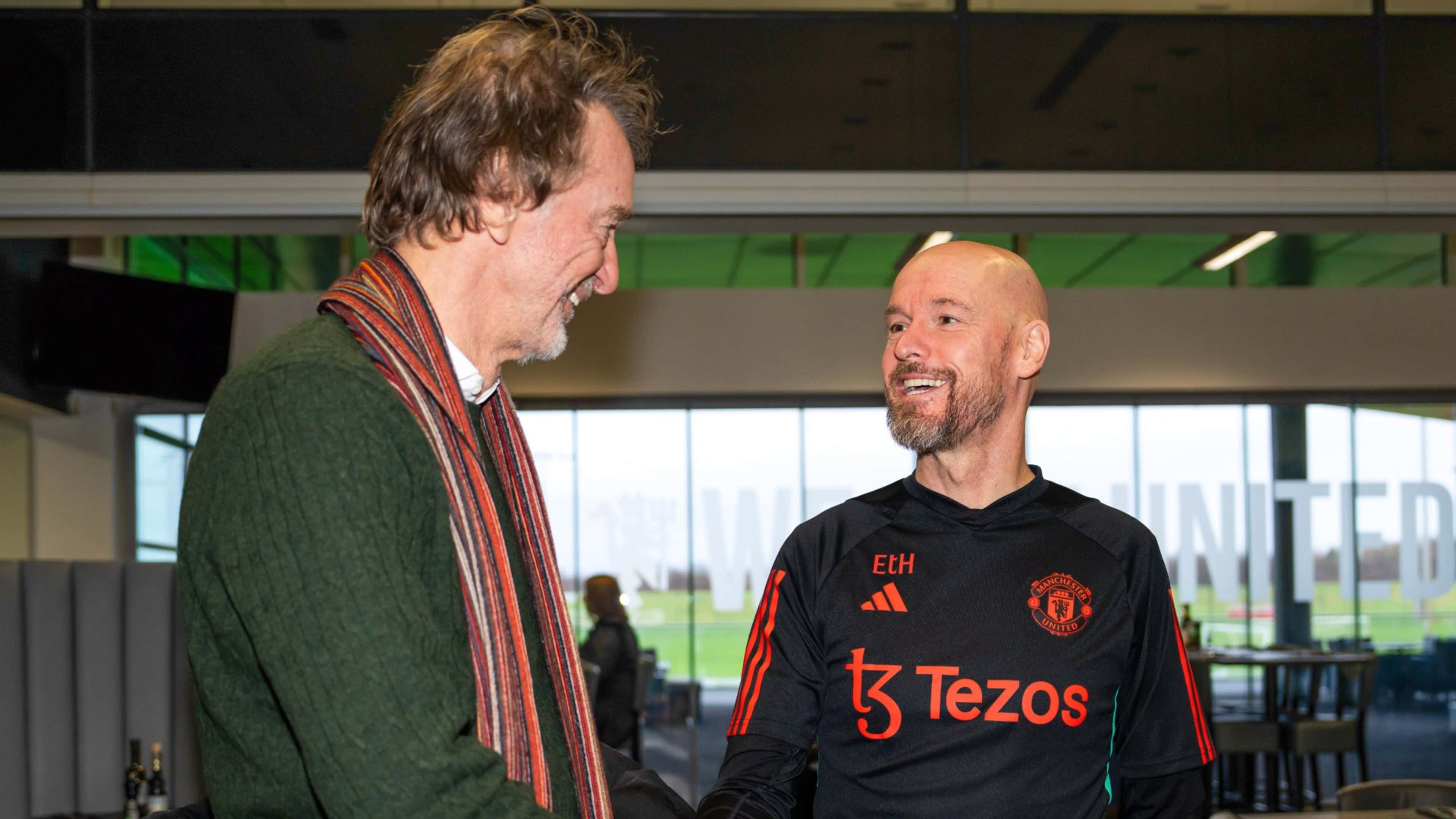 No more pressure' - Man Utd boss Erik ten Hag insists he isn't feeling the heat at Old Trafford following Sir Jim Ratcliffe takeover with Dutchman having 'many conservations' with new owner |
