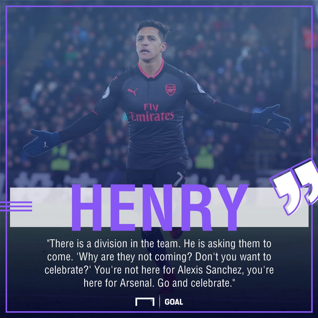 Thierry Henry Alexis Sanchez Arsenal divide