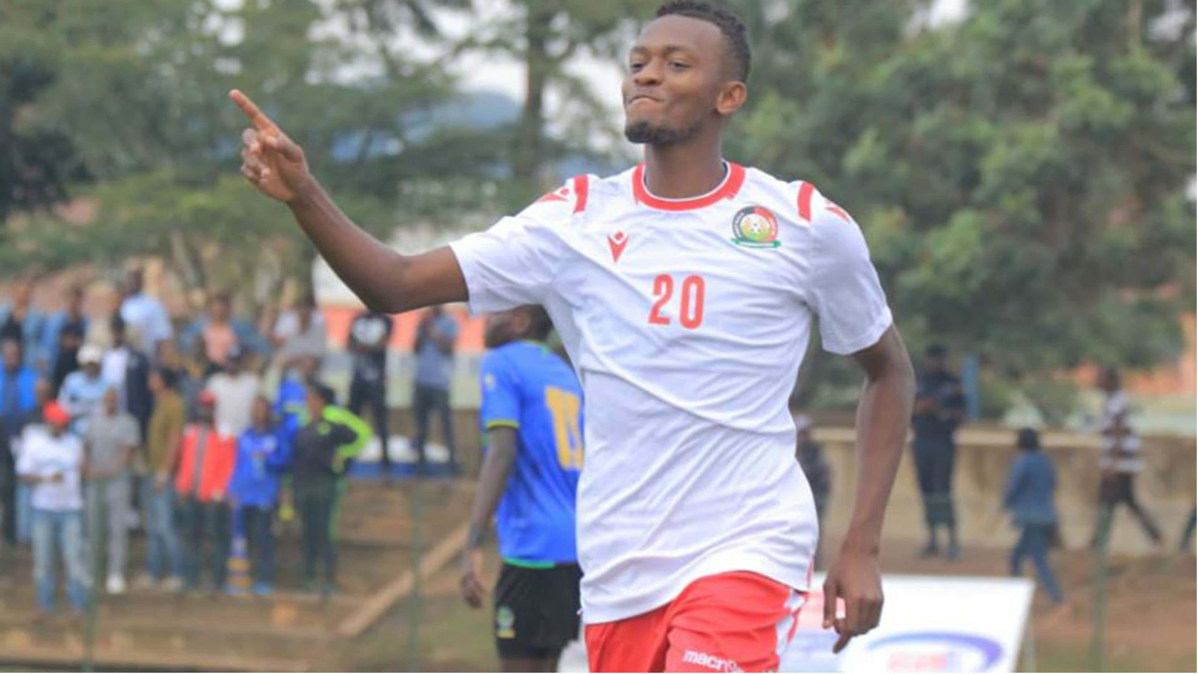 Hassan Abdallah of Harambee Stars vs Tanzania in Cecafa.