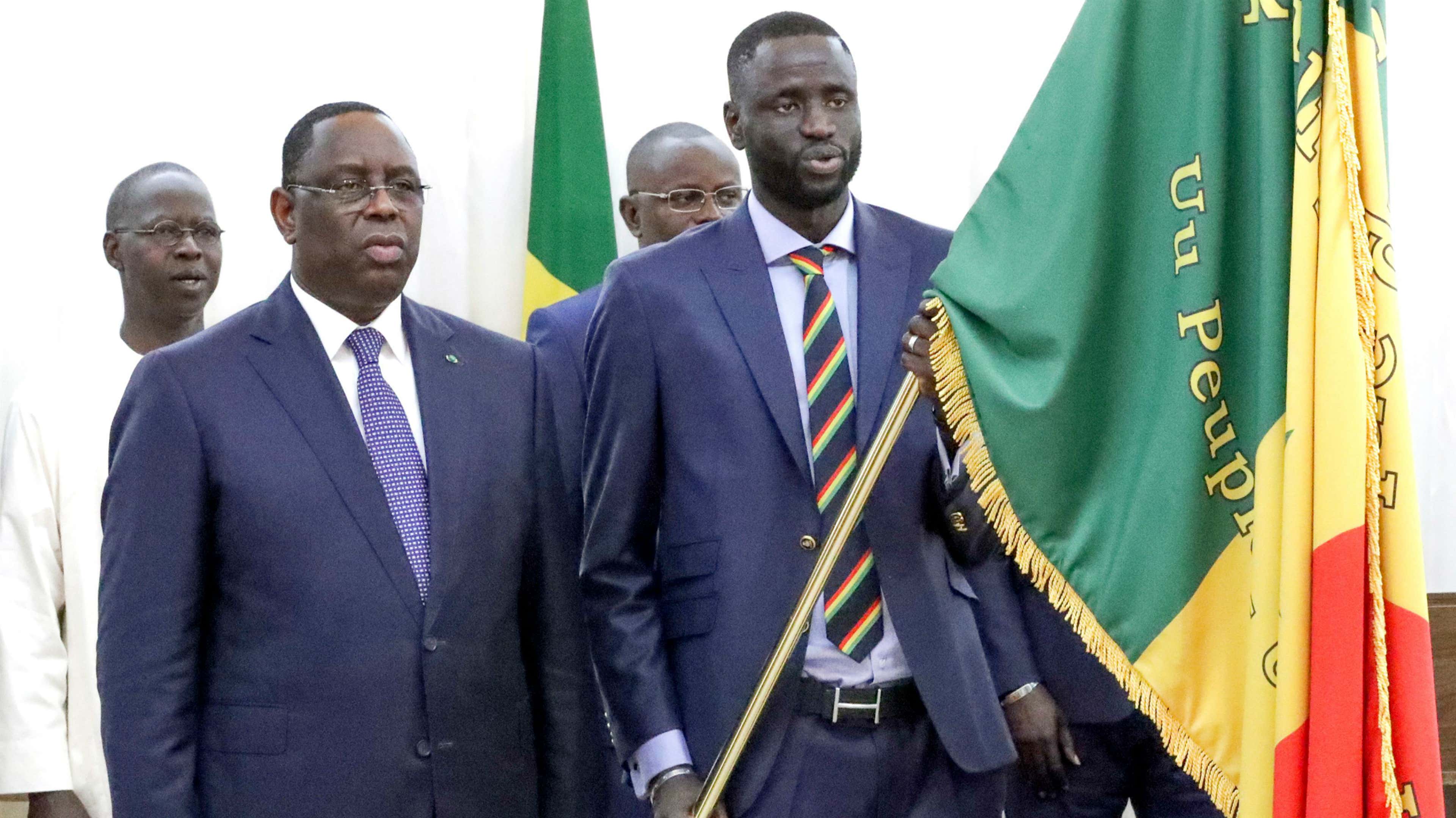 Flag of Senegal and Senegalese motto - Presidency of Senegal
