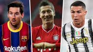 Lionel Messi Robert Lewandowski Cristiano Ronaldo 2020-21