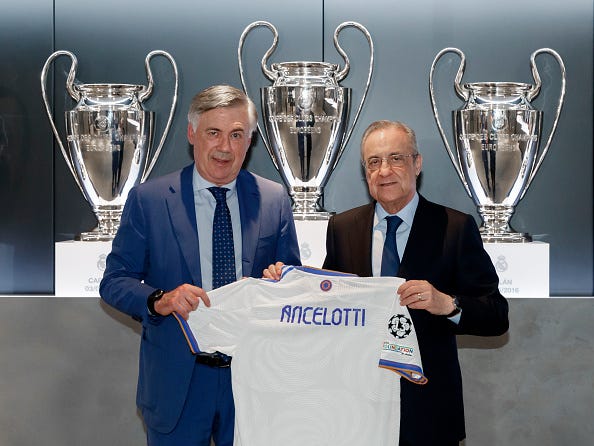 Carlo Ancelotti Real Madrid Florentino Perez