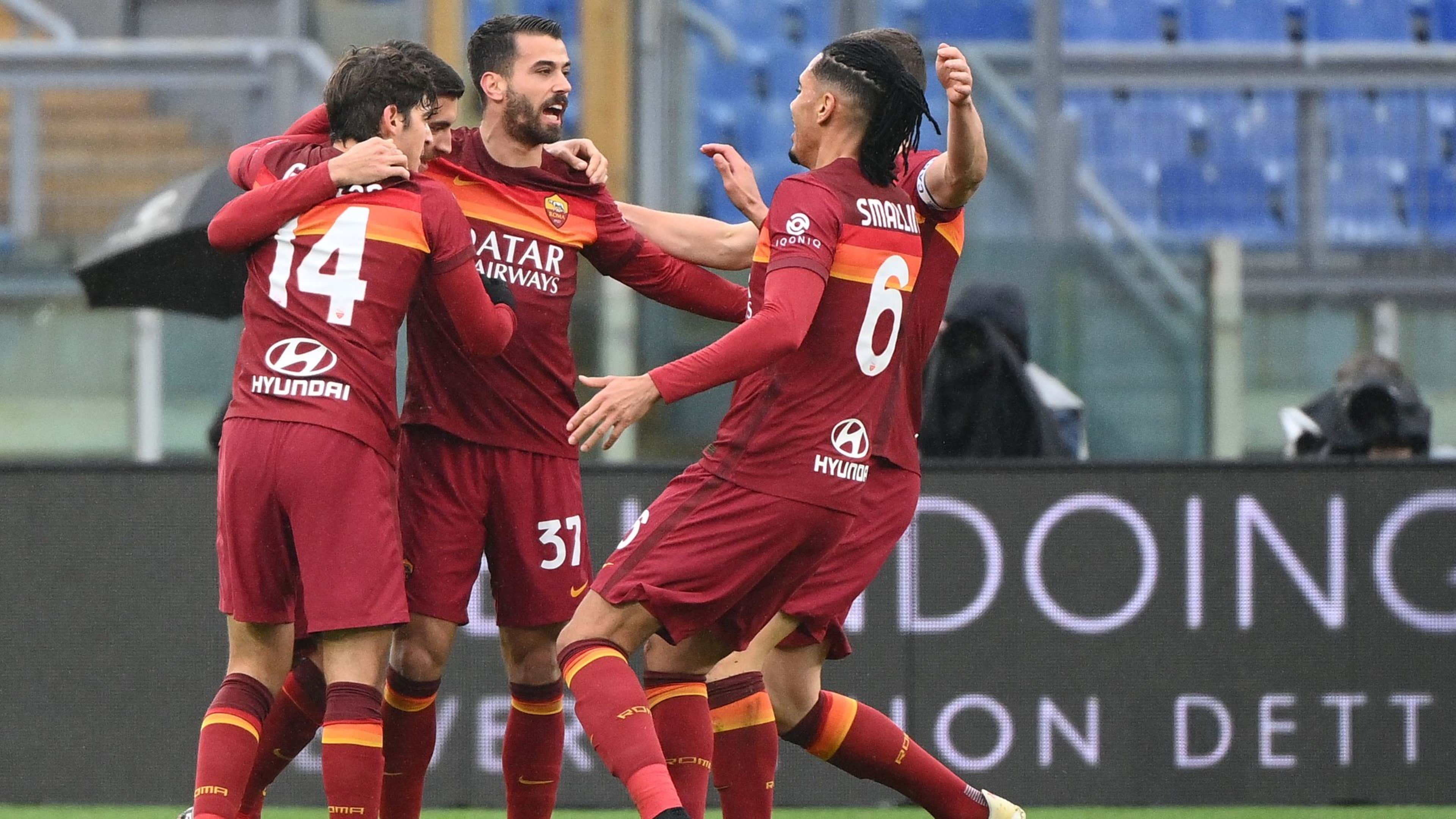 Roma celebrating - Serie A 2020/21