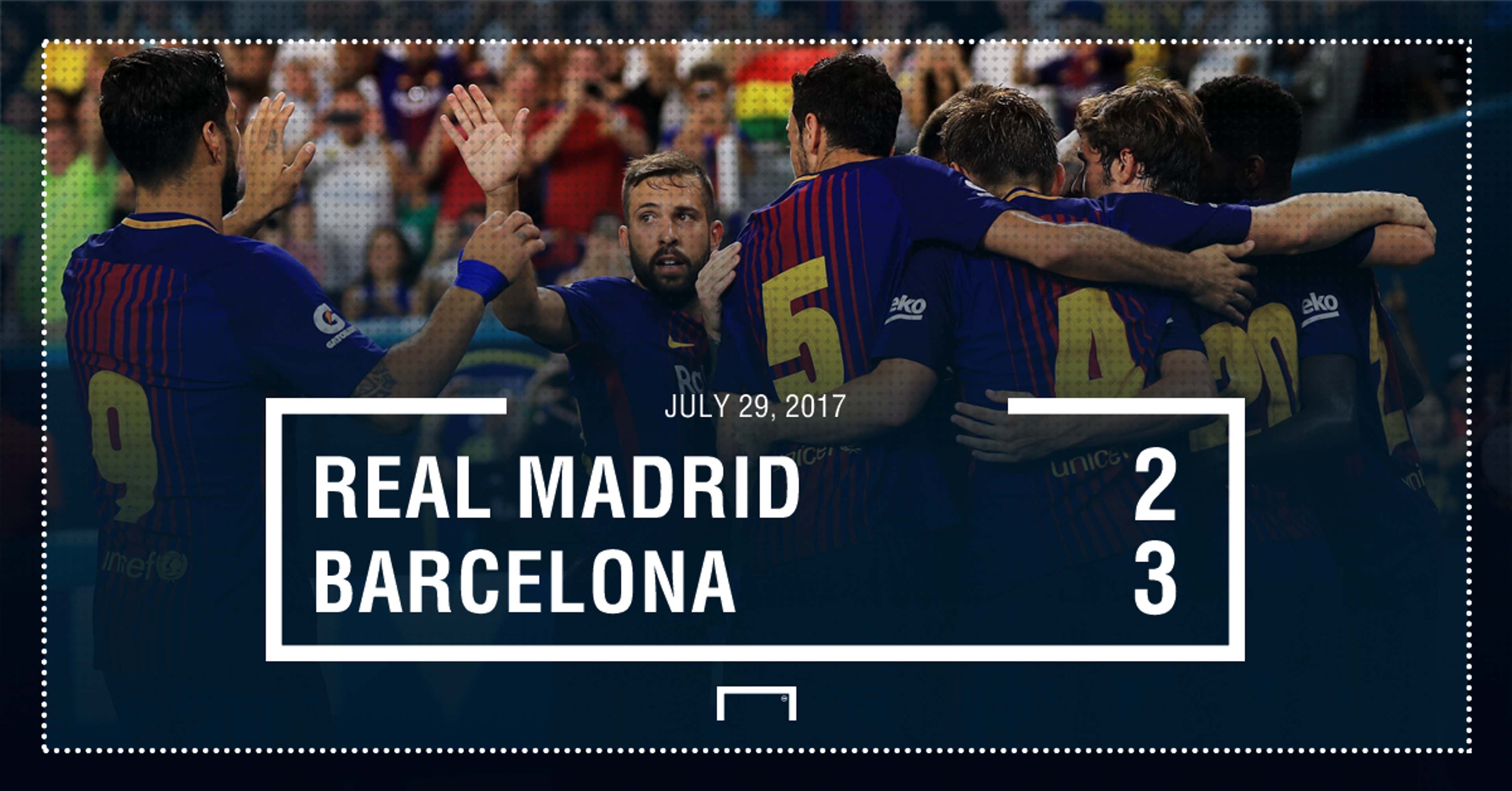 Real Madrid Barcelona score graphic