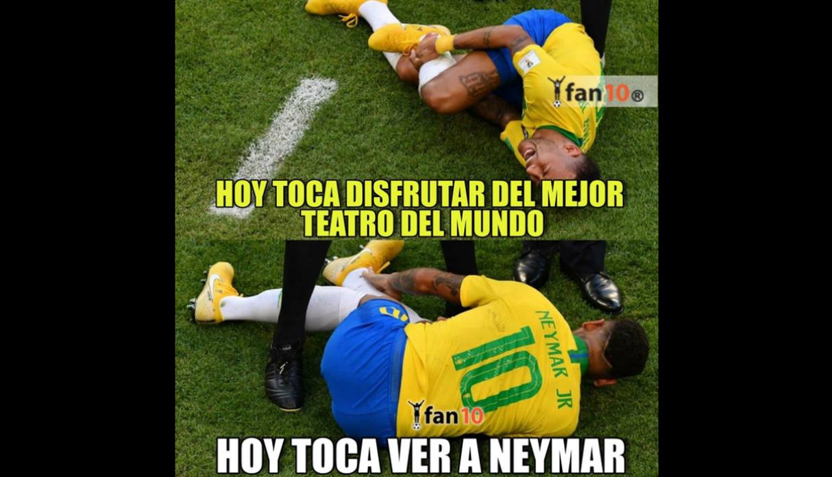Los memes del Brasil-Bélgica atacan a Neymar y 'vengan' a México Chile