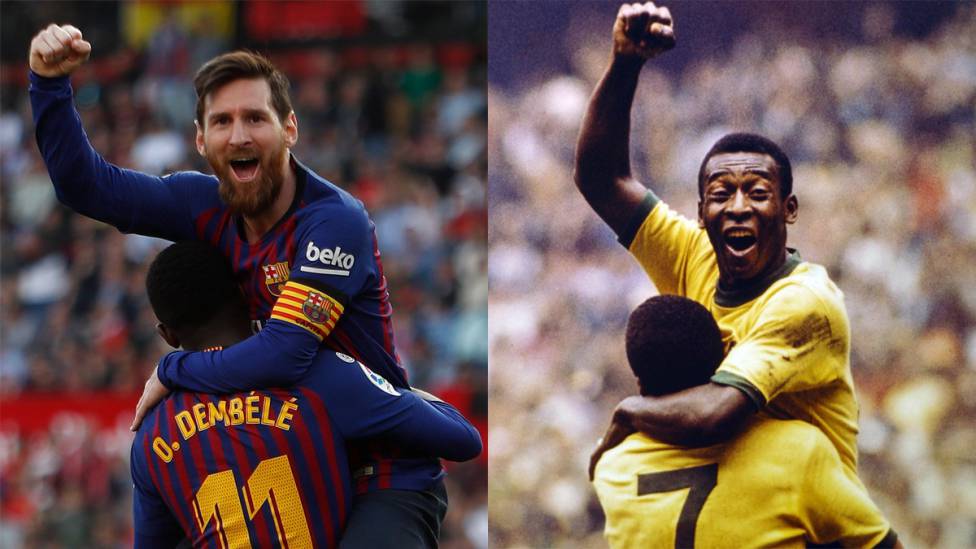 Messi, a solo 50 goles de la plusmarca mundial de "O Rei" Pelé | Goal.com  Espana