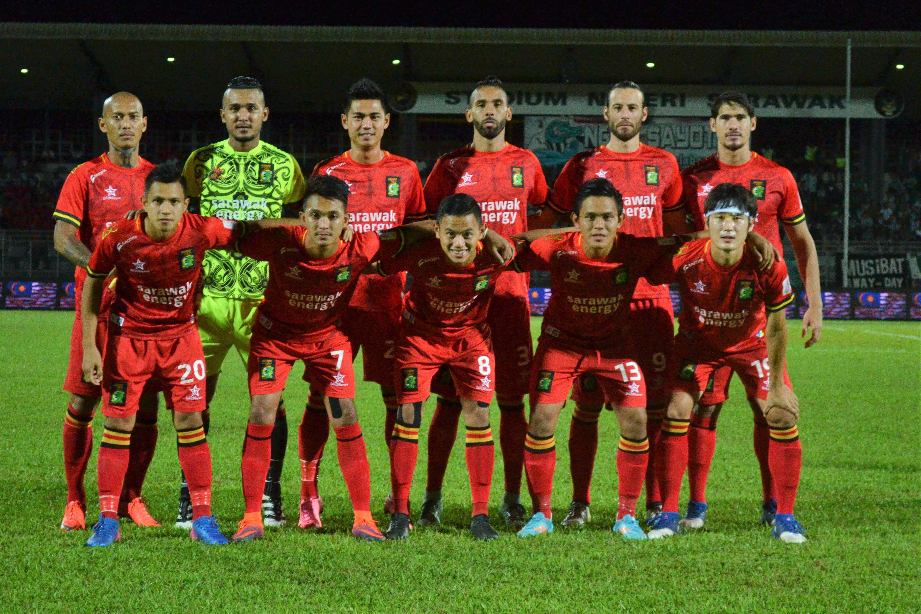 Sarawak's first XI against Melaka United 18/2/2017